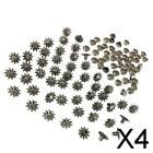 Alloy Flower Nails, Rivets for Creative Projects, Decoration 8mm - Pack of 60