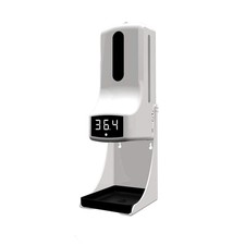 DISPENSER AUTOMATICO ALCOL GEL + TERMOMETRO TERMOSCANNER A MURO PER AZIENDE K9 1