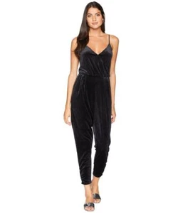 NWT Juicy Couture Black Sexy High Waist Velour Velvet Jumpsuit XSMALL XS S 2 4 - Picture 1 of 4