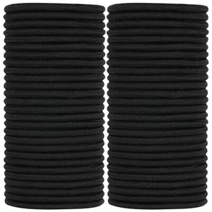 Black Hair Ties No damage 280 Pack, 4MM Hair Bands for Women's Hair Elastic Pony - Picture 1 of 4