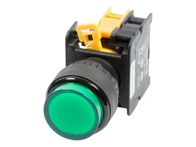 ALPINETECH ATI LXL22 Green 22mm Momentary Push Button Switch Illuminated 120V LED NO