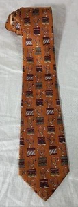 Cravatta uomo lusso Salvatore Ferragamo Stadium Horn Bugler 100% seta - 3,5" - Foto 1 di 5