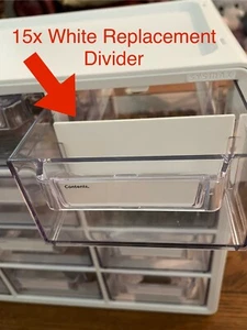 Divisores para organizador de almacenamiento, diseñados para adaptarse a cajones grandes SYSMAX - Paquete de 15 unidades - Imagen 1 de 6