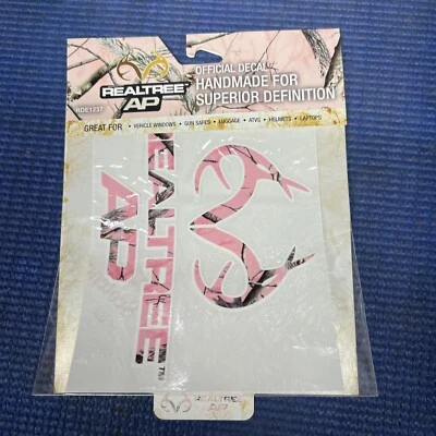 RDE1237 Pink Camo Realtree AP  5" DECAL. Antlers - Image 1 of 4