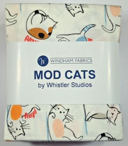 Mod Cats 14pc Fat Quarter Bundle Whistler Studios Windham Fabrics 18"x22" - Picture 1 of 4