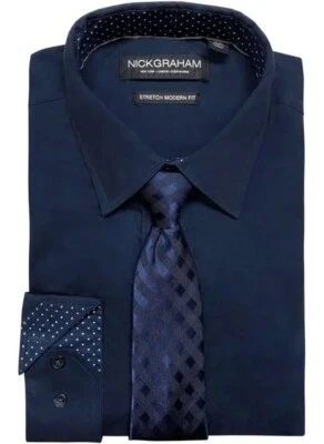 Conjunto de camisa y corbata elásticos Nick Graham Foto 1 de 2