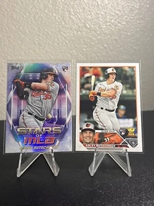 2023 Topps Series 1 Adley Rutschman RC lot Base #250 & Stars of MLB SMLB-22-NM/M - Picture 1 of 2