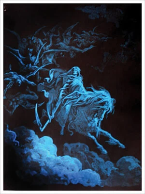 Death Rides A Pale Horse Non-Flocked Blacklight Poster 23" X 31" - Image 1 of 2