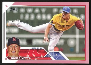 2023 Topps Series 1 Nick Pivetta Mother's Day Hot Pink Parallel #152 07/50
