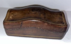 Calfskin Leather Jewelry Trinket Box David Saddler Florence Italy Camel Back - Picture 1 of 12