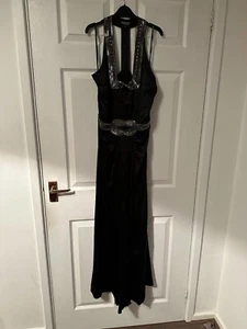Warehouse Black Sequined Maxi Dress - Picture 1 of 4