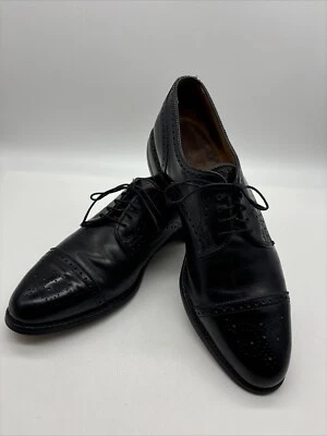 Allen Edmonds Stanford Oxford Cap Toe Men's Size 11.5 A Black READ - Image 1 of 4