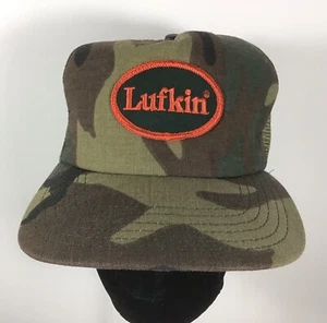 Vintage Lufkin Tools Camouflage Trucker Mütze Snap Back Mesh 80er Camo Grün USA - Bild 1 von 7