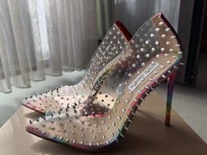 Original Steve Madden High Heels Spikes transparent Gr.37,5 Absatz10 NEU ungetr. - Bild 1 von 7