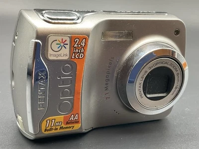 Pentax Optio E35 7.1MP Compact Digital Camera Silver - FOR PARTS OR REPAIR - Image 1 of 4