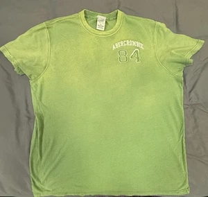 ABERCROMBIE & FITCH MENS XXL GREEN T SHIRT GOOD USED CONDITION - Picture 1 of 7