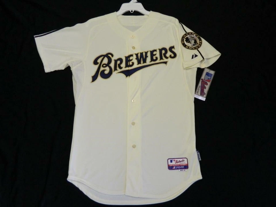 Camiseta deportiva auténtica Milwaukee Brewers FANS CHOICE ¡¡¡¡Marfil Youniform RARA!!!! 52 Foto 1 de 1