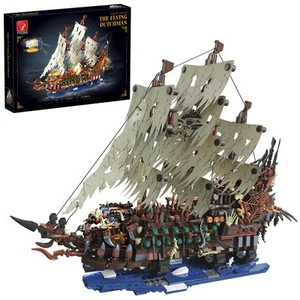 Piratenschiff Bausets mit Beleuchtung, MOC Flying Dutchman Modell Spielzeug Boot, Gho... - Bild 1 von 7