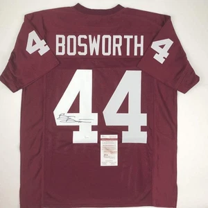 Autographed/Signed Brian Bosworth Oklahoma Red College Football Jersey JSA COA - Picture 1 of 4