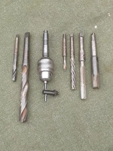 7 Morsekegel HSS Bohrer + Bohrfutter + Schaftfräser Machinest Drehbank Werkzeuge - Bild 1 von 19