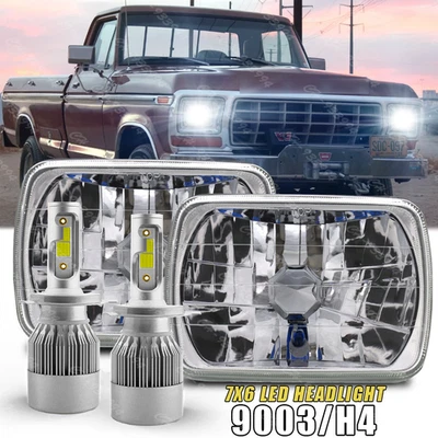 5x7"7x6"LED Headlights for Ford F150 F250 F350 Ranger 1976-1986 Hi Lo Beam 2pcs - Image 1 of 4