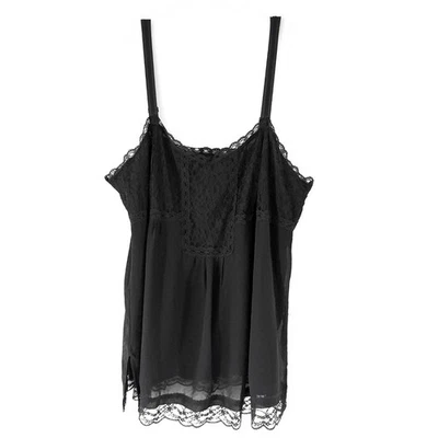 Blusa sin mangas Apostrophe 20W NEGRA de encaje cami Foto 1 de 4