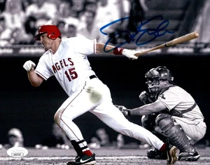 Tim Salmon Signed Autographed 8X10 Photo Angels Home Swing vs. Rangers JSA - Picture 1 of 2