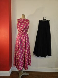 Vestido Top Vintage Años 80 Jane Kennedy Seda 2x Falda Talla XS-S Cintura 32/34 Cm - Imagen 1 de 24