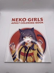 NEKO GIRLS Anime Fantasy Adult Coloring Book 0156 - Picture 1 of 7