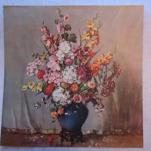 Carle J. Blenner Vintage Floral Still Life Litho - Picture 1 of 1