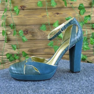 Pompa donna Nine West Sobar Boutique platform pelle verde 8,5 media usata 2025 - Foto 1 di 7