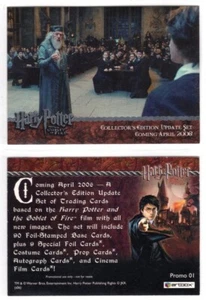 Promo- Harry Potter and the Goblet of Fire Update Set #01 Silver Foil - Picture 1 of 1