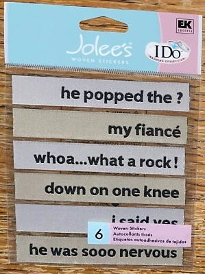 JOLEES He Popped The Question Fiancé On 1 Knee Nervous WEDDING Love Bride Groom - Image 1 of 4