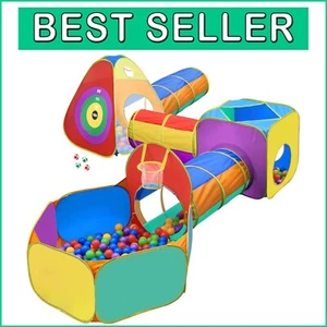 Ultimatives Kinder Spielzelt & Bällebad mit Tunneln - Perfektes Geschenk für 1-6 Jährige - Bild 1 von 8