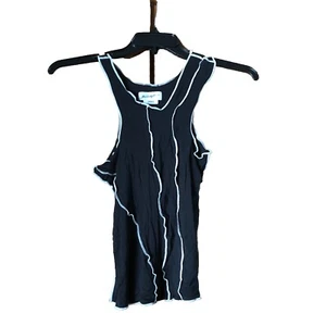 The Line by K Yamilet Merrow Tank in Black Micro Modal Spandex Women’s Small USA - Picture 1 of 10
