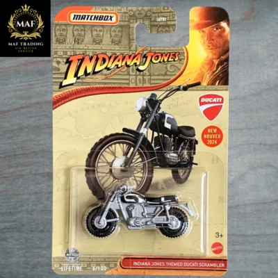 Matchbox ∣ Ducati Scrambler Indiana Jones #6 Mainlines 2024 ∣ Diecast New Car - Immagine 1 di 2