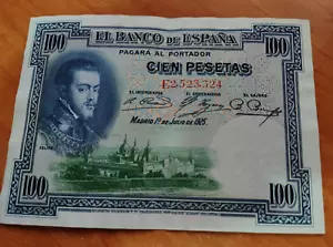 Billetes Españoles 100 Pesetas 1925 – Pick 69.- EBC ( ES LE DE LAS FOTOS) - Imagen 1 de 2