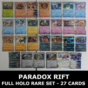 Pokemon TCG Paradox Rift - Komplettes Holo Rare Set - Alle 27 Karten Konvolut Restposten - Bild 1 von 24