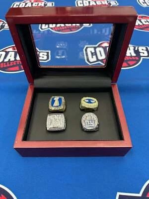 New York Giants 4pc Replica Super Bowl Ring Set w/ Display Box - Image 1 of 4