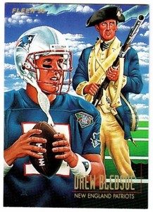 1995 FLEER PRO-VISIONS #4 DREW BLEDSOE New England Patriots Football Card