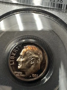 1951 PF67 Roosevelt Dime 10c Proof, NGC Graded PR67, LIGHT TONE PP - Picture 1 of 4