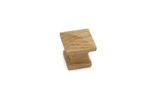 3/4" Square Oak Knob Mission Wood Knob Pyramid Knob Cabinet Furniture Wood Knob - Picture 1 of 5