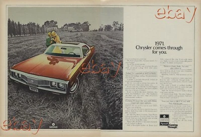 Chrysler New Yorker 1971 anuncio cupé de lujo 440 TNT vintage revista anuncio  Foto 1 de 2
