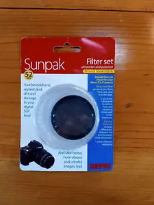 Sunpak Filter Set 52 mm, Ultraviolet & Polarizer Fits most Nikon DSLR's - New 📸 - Picture 1 of 4