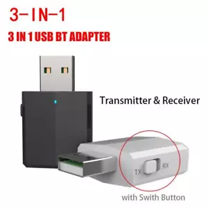 Adattatore Bluetooth USB 3 in 1 5.0 Trasmettitore e Ricevitore per TV/PC/Auto H ha52 - Foto 1 di 20
