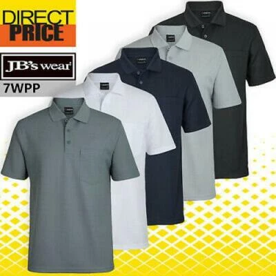 JB's wear Mens PODIUM WAFFLE POCKET POLO Shirt, Plain Colour, 7WPP - image 1 of 4