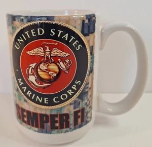 United States Marine Corps Coffee Mug Cup USMC SEMPER FI - Picture 1 of 9