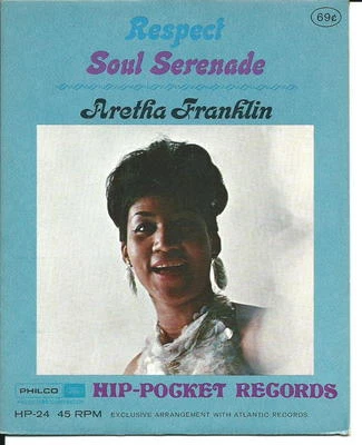 Vintage 1969 ARETHA FRANKLIN Hip Pocket Record 4" SEALED  Respect/Soul Serenade - Image 1 of 2