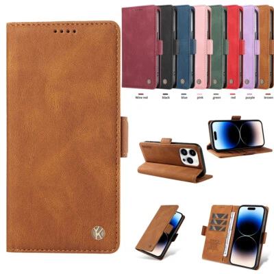 For iPhone 16 Pro Max 15 14 13 12 7 Magnetic Leather Flip Stand Card Wallet Case - Image 1 of 2