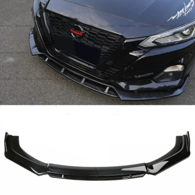 For Nissan Sentra Front Bumper Lip Spoiler Splitter Diffuser Gloss Black - Image 1 of 4
